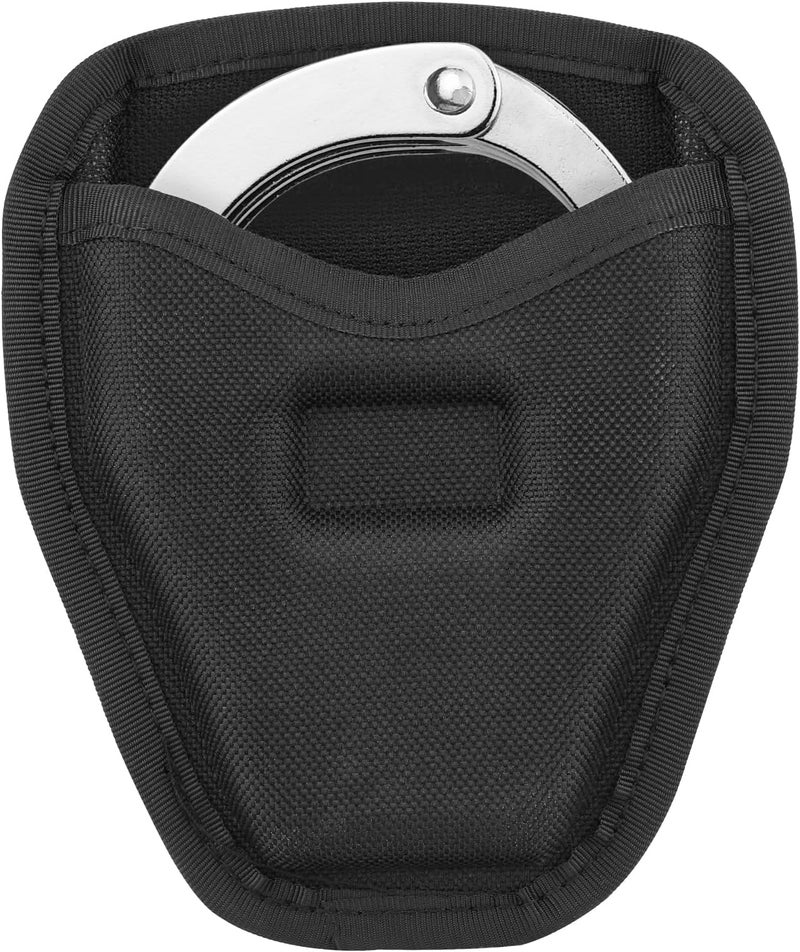 Ullnosoo Handcuff Case, Open Top Handcuff Holder Holster, 600D Nylon Cuff Pouch for Duty Belt Accessories Fits Standard Chain or Hinge Handcuffs, Wear-Resistant - Image 1